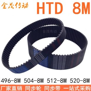 8M520 现货同步带HTD 8M512 8M496 同步皮带橡胶传动同步带 8M504