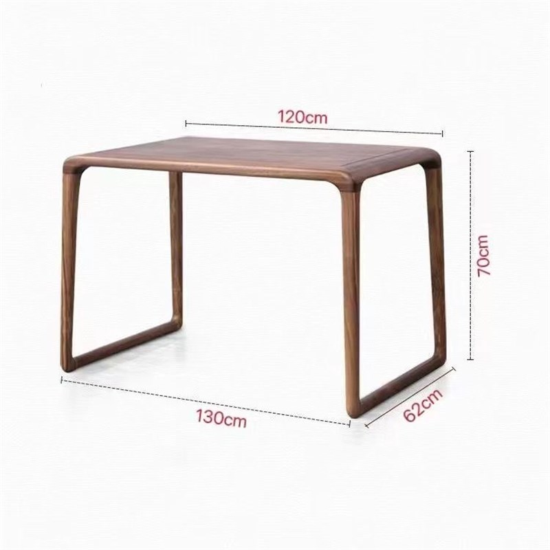 新中式阳台茶f桌小型泡茶桌黑胡桃木茶桌椅组合家用实木书桌小茶