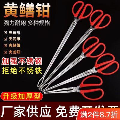 捕泥鳅黄鳝夹鳝鱼夹子不锈钢钳子