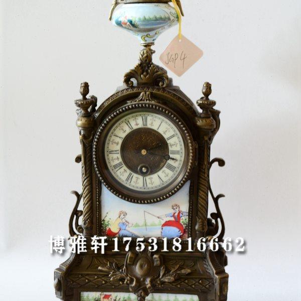 钟表纯铜机械发条座钟上弦老式仿古董欧洲工艺钟样板间客厅壁炉钟,家居饰品,座钟,淘宝优惠券,粉丝福利购,淘宝优惠卷