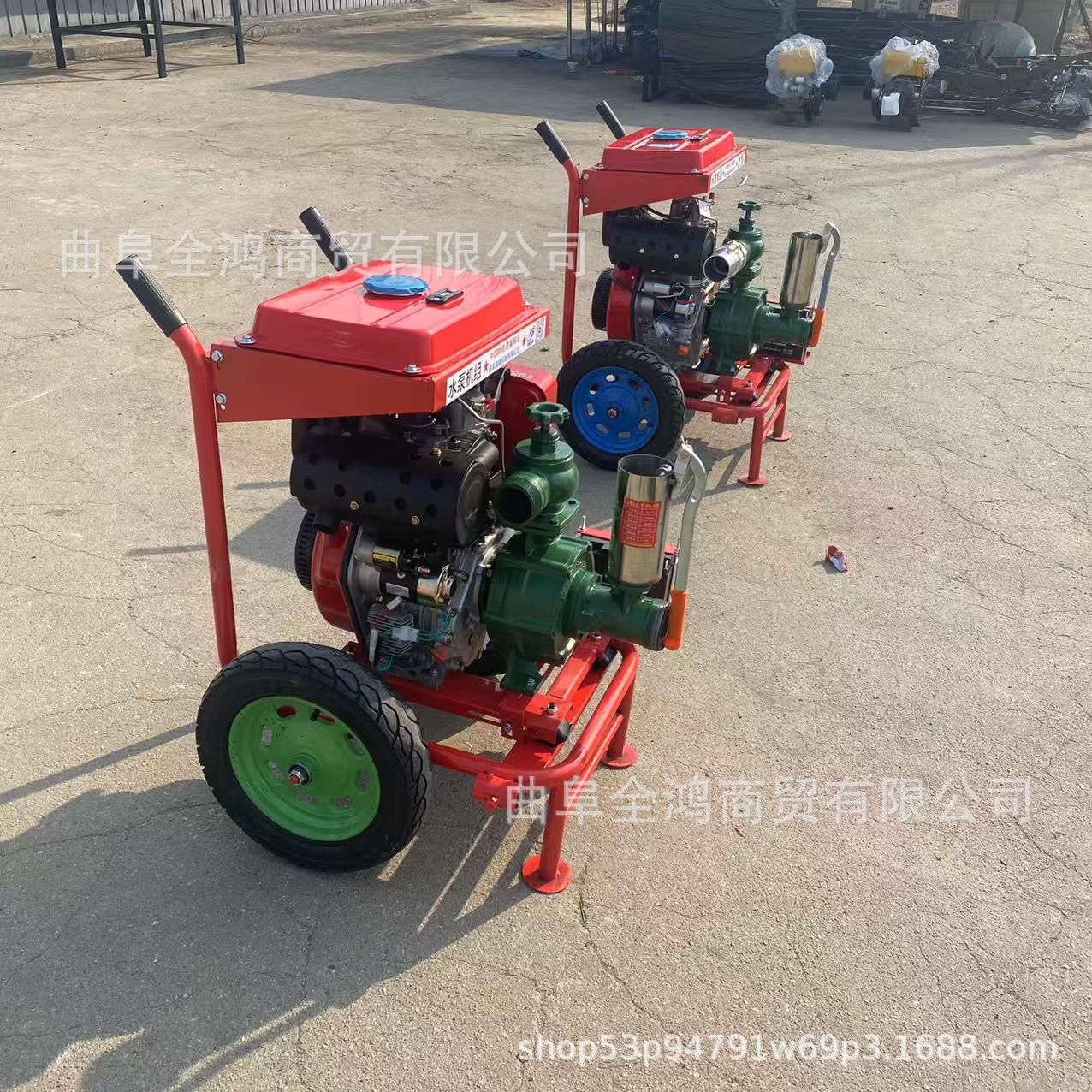 扬程120米带50涡轮喷枪增压泵3寸双叶轮抽水泵农田灌溉推车抽水器