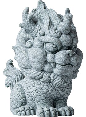 青砂石茶宠创意招财麒麟摆件家居办公室客厅桌面装饰鱼缸造景摆设