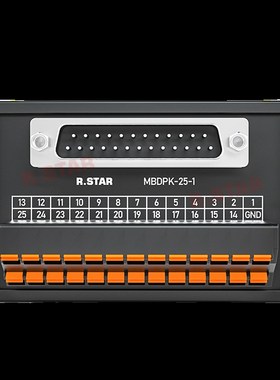 DB分线端子台公头母头9针导轨式面板D-SUJB接线端子排PLC转换模块