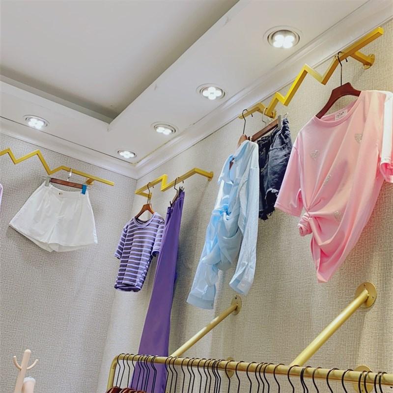 服装展示架壁挂式衣服架服装店女装童装货架上墙正挂组合架挂衣杆