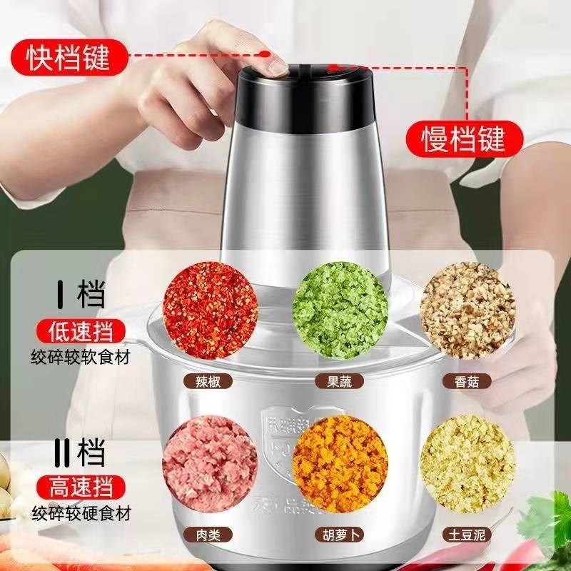 小家电生活电器厨房绞肉机切肉机家庭用肉泥不锈钢绞肉机304家用