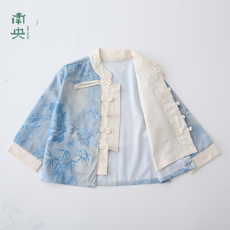 中秋汉服男童古风表演服女童唐装套装春秋季国风亲子装新中式男孩