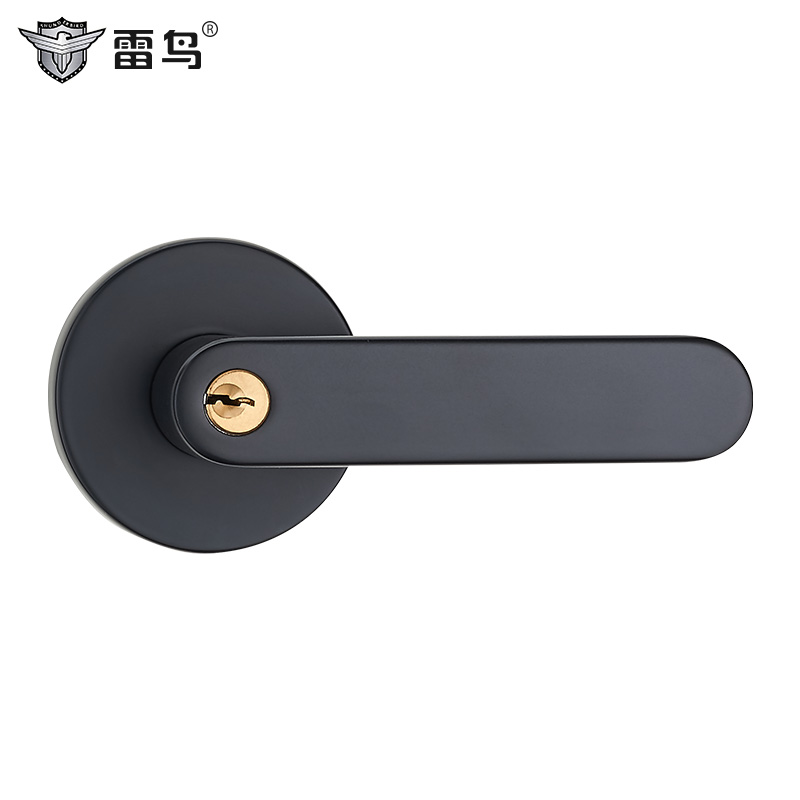 卫生间球形锁家用黑色室内卧室通用型门把手圆形球型三杆式执手锁