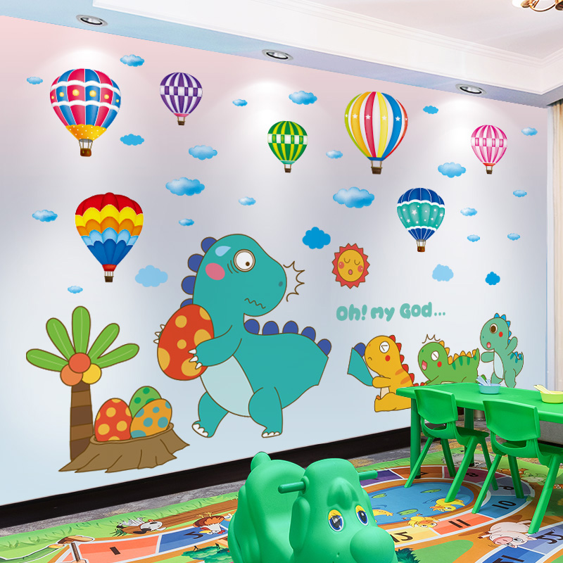 3d立体卡通动物墙贴纸儿童房墙面装饰贴画房间墙纸自粘幼儿园环创图片