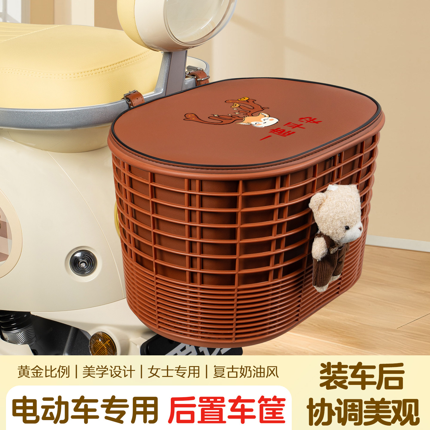 电瓶电动车专用后置车筐图片