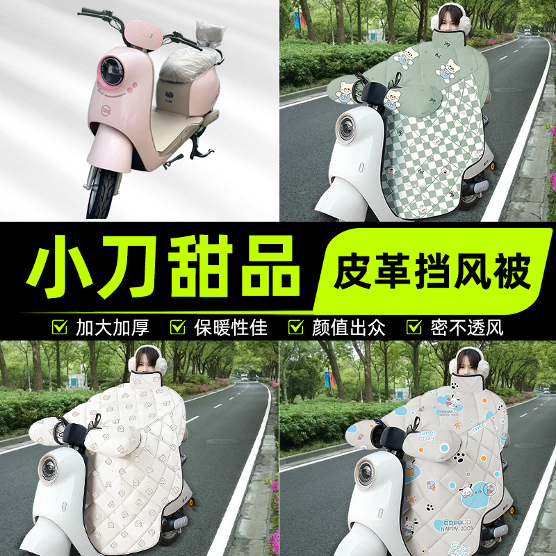 适用小刀甜品智荟国风版电瓶电动车挡风被挡风罩2025新款冬季配件