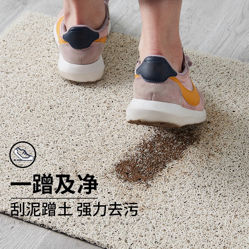 红色喜庆新年门垫家用蛇年入户门地垫玄关丝圈室内地垫子除尘地毯