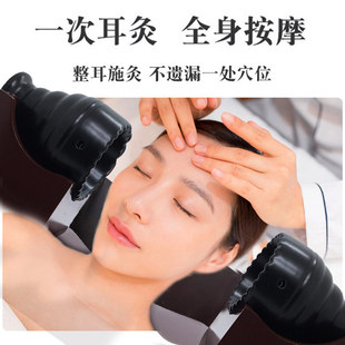 耳灸头疗仪器藏后实木耳疗灸美容院家用无烟艾灸罐头X排套盒颈椎