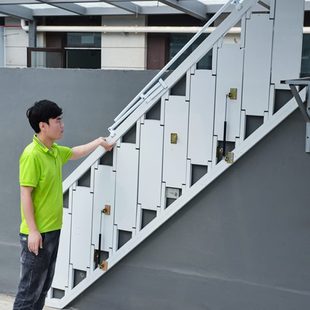 loft小户型跃层楼梯 楼梯家用折叠梯子可收纳加厚室内外侧面收缩式