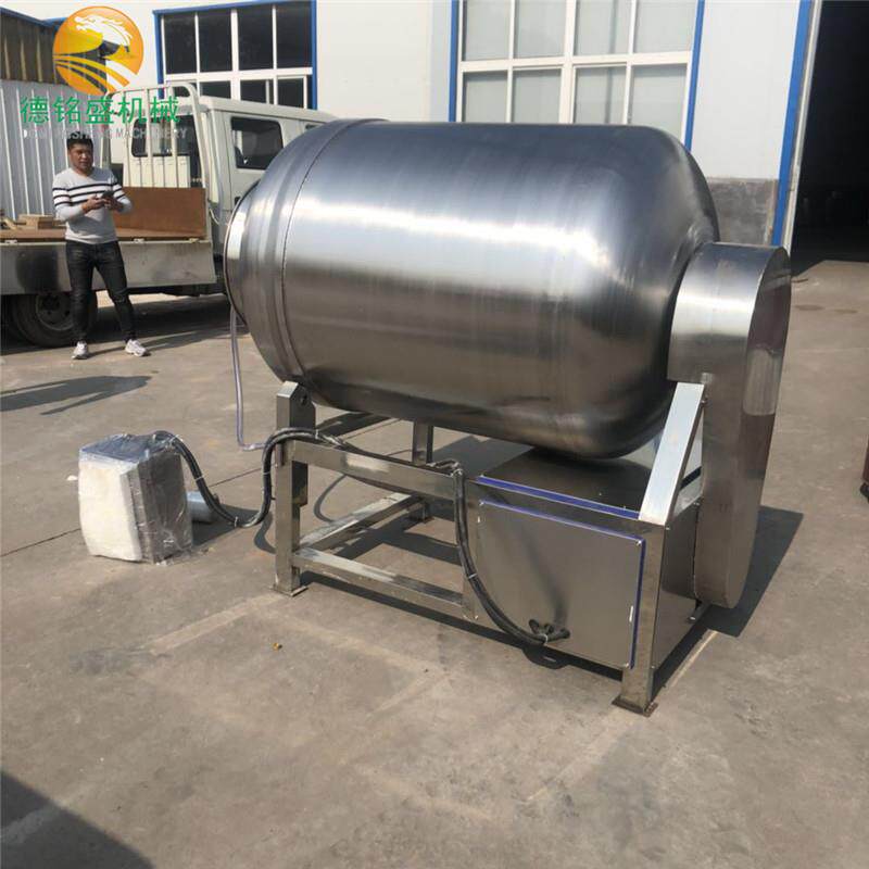 厂家供应鸡肉条入味滚揉机 出料干净的小型鸡米花腌制设备