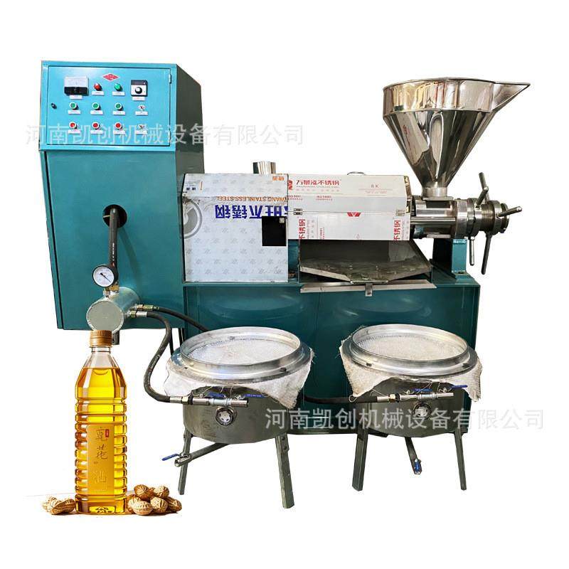 125型椰子油压榨机 全自动螺旋榨油机油坊加工菜籽大豆花生榨油机