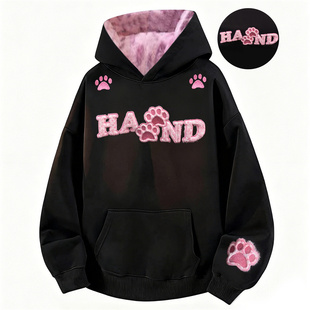 卫衣男款国潮牌美式高街复古连帽刺绣重磅秋冬高级感痞帅上衣外套