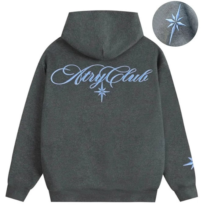 国潮卫衣男款刺绣高级感帽衫外套