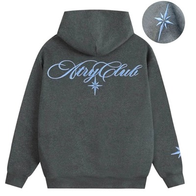 国潮卫衣男款刺绣高级感帽衫外套