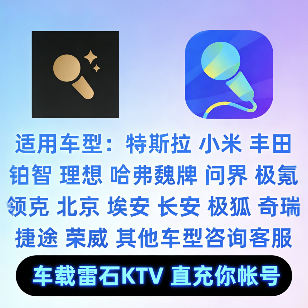 车载雷石KTV会员年特斯拉问界魏牌捷途理想银河极氪领克高山8岚图图片