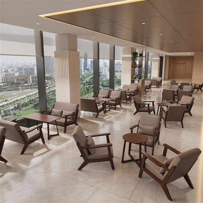 复古咖啡厅奶茶店书吧桌椅组合民宿清吧餐厅卡座沙发接待洽谈休闲