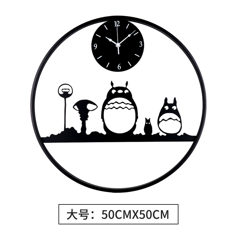 龙猫挂钟客厅个i性创意时尚钟表挂墙现代简约艺术装饰挂表家用时