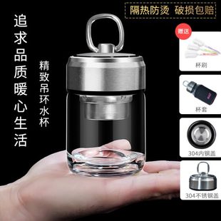 小泡茶水杯隔热迷你茶杯单层杯子女 精致小双层玻璃杯家用便携男士
