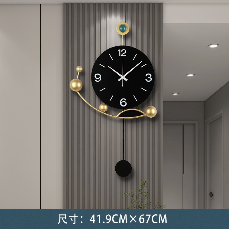 挂钟客厅家用时h尚现代简约网红轻奢风挂表创意装饰免打孔挂墙钟