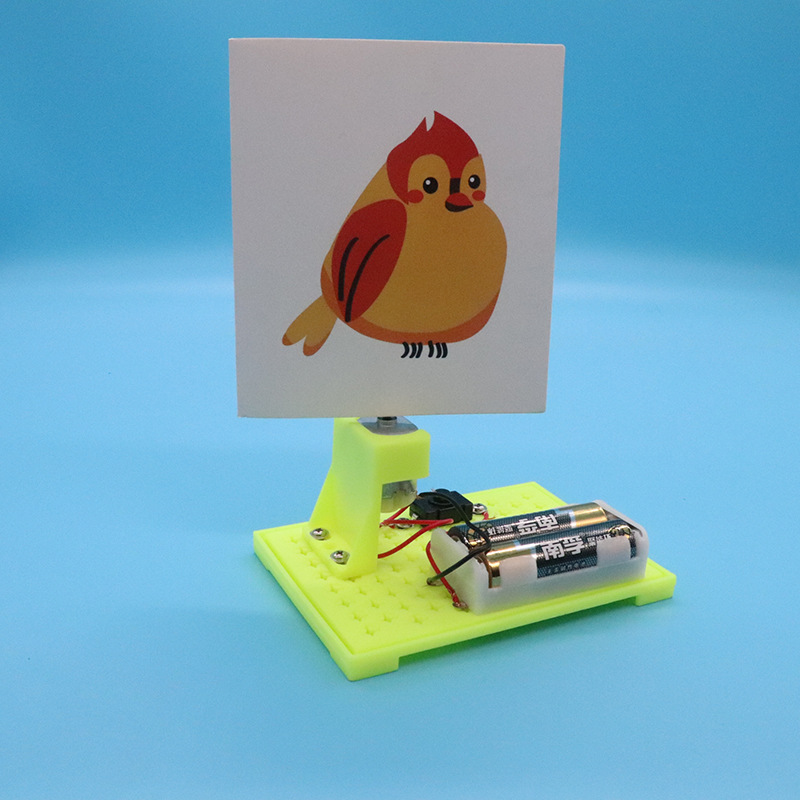 视觉停留游戏 笼中鸟diy 科学实验器材科技小制作 视觉效应小