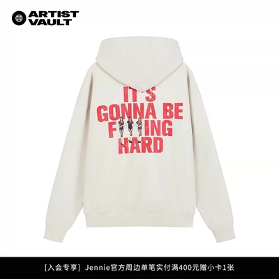 Jennie周边Ruby一周年快闪同款Like Jennie Statement连帽卫衣