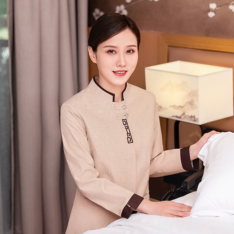 保洁员阿姨工作服酒店宾馆客房清洁工长袖商场餐厅物业制服秋冬装