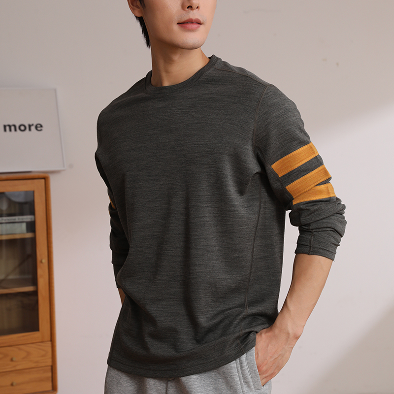 天赋灵感圆领长袖撞色卫衣