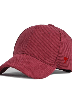 【官方直营】Ami fien时尚百搭灯芯绒棒球帽男女款韩版潮流鸭舌帽