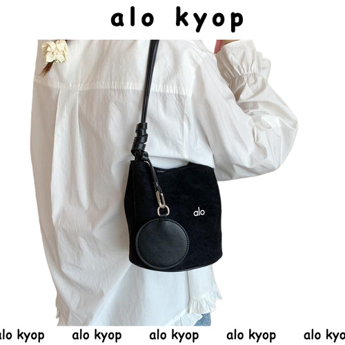 【官方直营】alo kyop麂皮绒水桶包女新款通勤单肩腋下托特包时尚