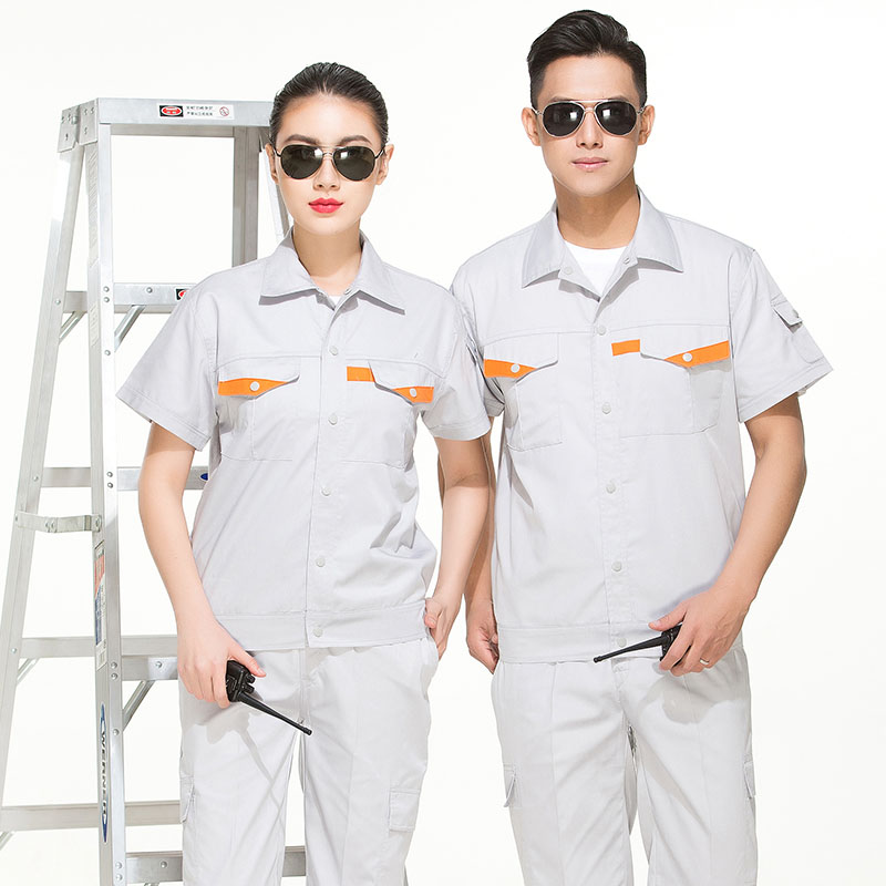 工程服夏装电工服短袖维修服酒店工作服工厂机修服工装制服男套装
