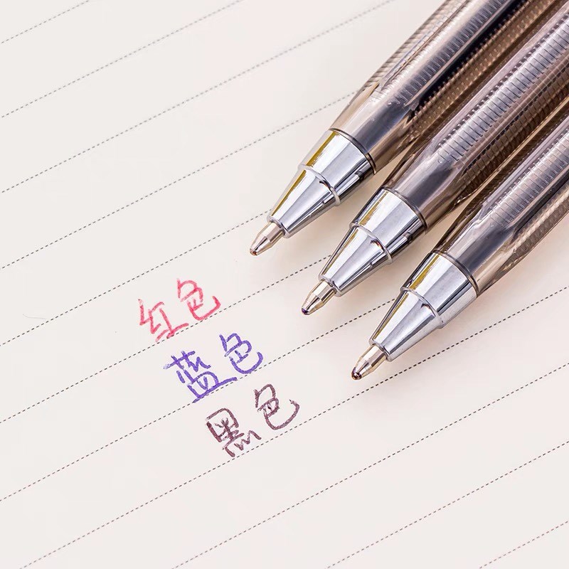 百通SA-168圆珠笔油性顺滑1.0粗原子笔办公教师批改作业老式红笔