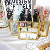 美甲店美甲收纳盒笔筒棉片桌面盒子笔工具日式 多层美甲师店铺用品