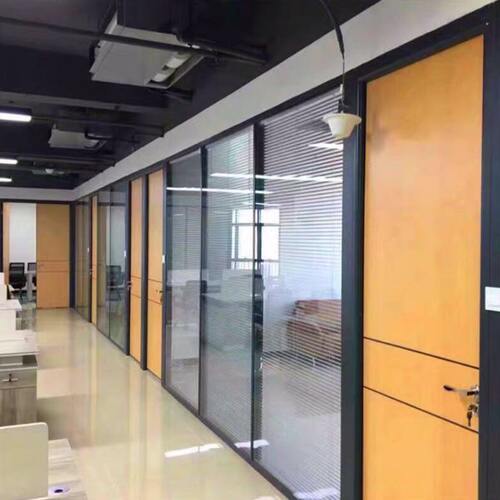 南京办公室玻璃隔断房间室内隔断铝合金磨砂钢化防火玻璃隔断墙