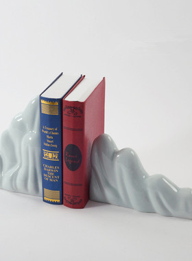 新中式陶瓷假山书档摆件书房书柜书靠办公室客厅玄关酒柜软装摆设