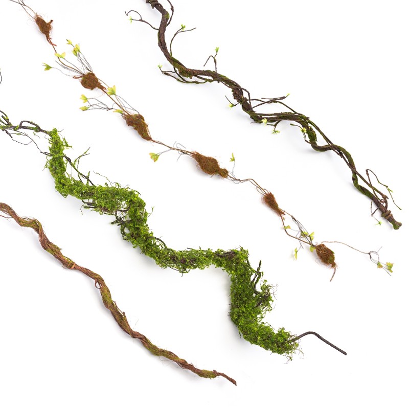 仿真树藤室内造景发泡树枝管道遮挡苔藓树藤背景墙面装饰假树枯藤