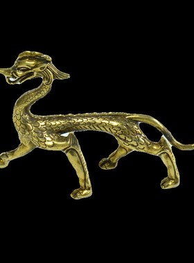 陕西出土国风礼品文创摆件唐代赤金走龙小摆件古典装饰艺术品