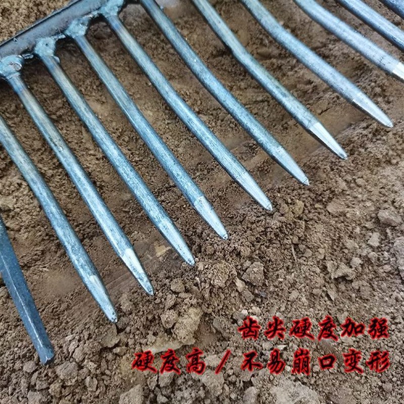 搂石子蛤蜊密齿耙搂草赶海耙子地砖农用捞河蚌赶海工具农用铁耙子