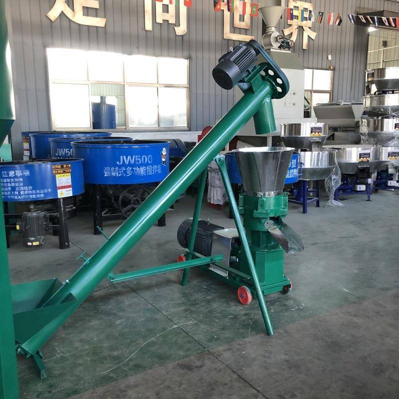 出口牛羊鸡鸭饲料颗粒机玉米草粉饲料颗粒机废旧布料制粒机