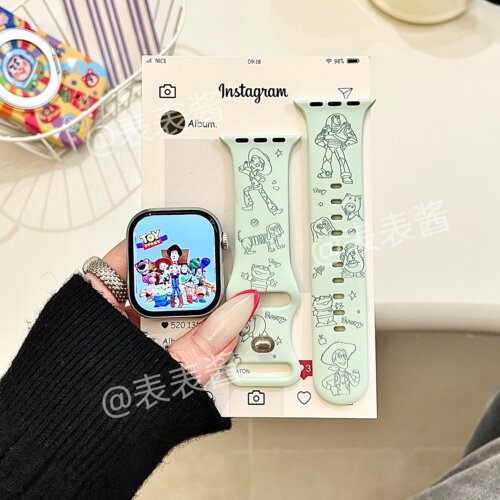 玩具总动员集合适用iwatchs11/10苹果手表表带S8硅胶Applewatchs9