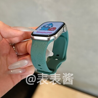 卡通半人鱼适用苹果手表表带iwatchs11/s10/s9硅胶Apple/Ultra3/2