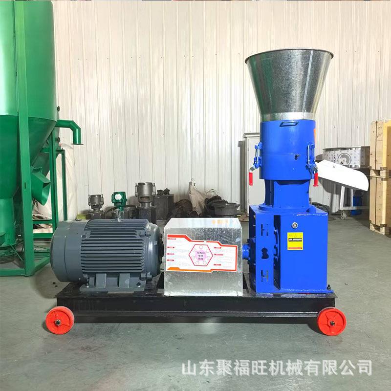 养殖场家禽颗粒饲料机玉米秸秆饲料机鸡鸭鱼兔子平模造料机