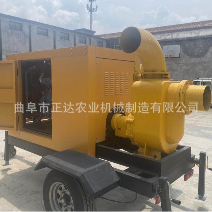 移动防汛泵车大流量拖车式柴油机排污水泵多规格选择污水泵
