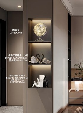 网红同款轻奢情侣天鹅摆件客厅y玄关酒柜装饰品新家乔迁结婚送礼