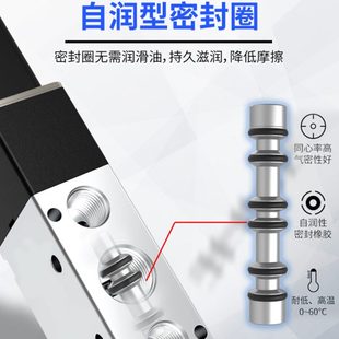 4V410 气动气缸电磁阀4V210 15二位五通控制阀换向阀 4V310
