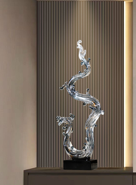 新中式玄关龙年吉祥摆件现代轻奢风生水起办公室电视Y柜装饰品客