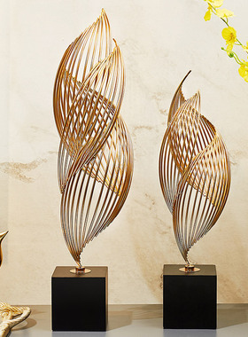 风生水起摆件创i意摆设抽象工艺品个性入户玄关现代电视柜轻奢装